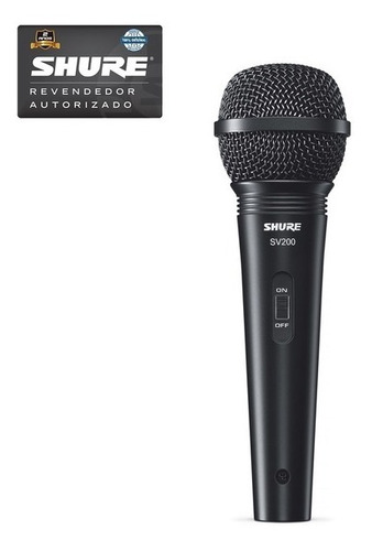 Microfone Shure Sv 200 Vocal Mão Dinâmico Garantia 2 Anos