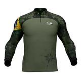 Camisa De Pesca Presa Viva Camuflado 07 Filtro Solar Uv+