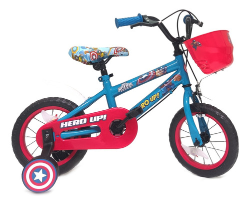 Bicicleta Con Canasto Disney Rodado 12 Capitan America 7154