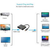 Cablecreation - Adaptador Usb C A Hdmi  Vga; Adaptador Usb