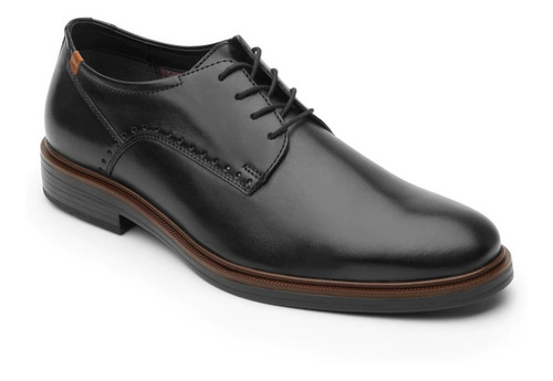 Zapato Derby Plain Toe Flexi Parker 400101 De Piel Negro Diseño Liso 26,5 Mx Para Adultos - Hombre