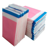 100 Saco Plástico Envelope Segurança 32x40 C Bolha Rosa Bebê