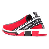 Tenis Unisex Color Red Rojo Logo D G Original + Envio