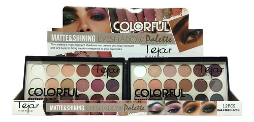 Tejar Eye Shadow Palette Colouful Eyes Paleta De 18 Colores 