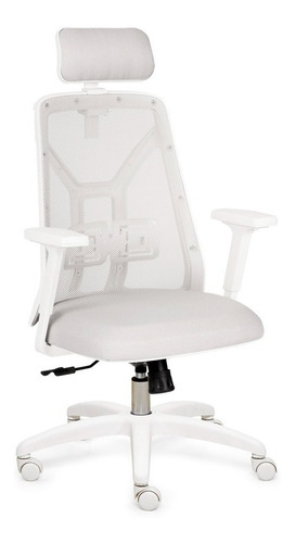 Silla Ergonomica Pc Escritorio Oficina Cabezal Tokio Blanca