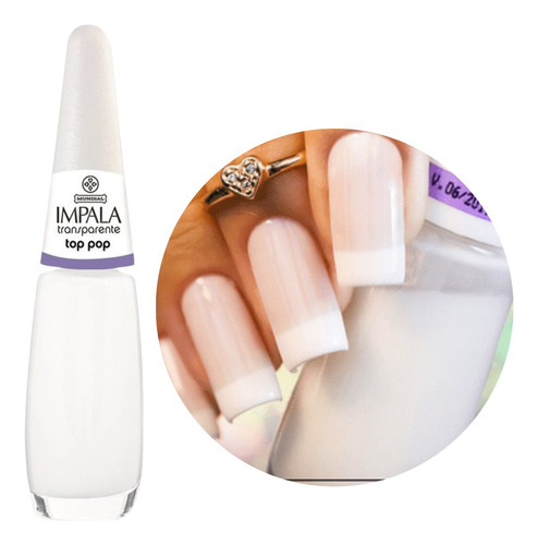 Esmalte Impala Top Pop Branquinho Clarinho Francesinha Cor Branco