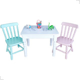  Mesa Educativa Infantil C/2 Cadeiras Coloridas             