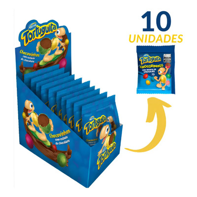 1 Caixa Com 10 Mini Ovos De Chocolate Chocovinhos Tortuguita | MercadoLivre