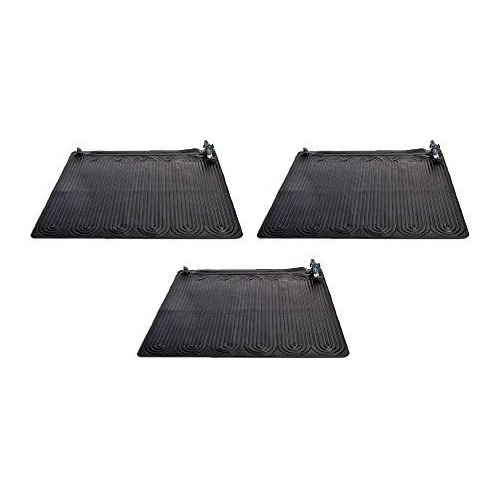 Set De 3 Calentadores Solares 47x47  Intex Color Negro