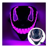 Máscara Halloween Venom Terror Luz Led + Baterías