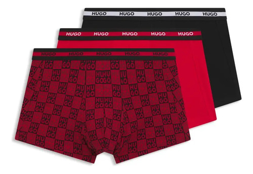 Paquete De 3 Bóxer Hugo De Algodón Elástico