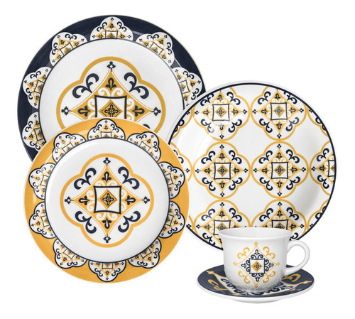 Set De Vajilla Completa Oxford 20 Piezas Ceramica 