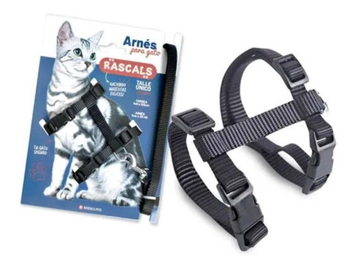 Kit Arnes + Correa Pretal Ajustable Nylon Rascals Gatos 