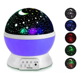 Velador Luz De Noche Proyector De Estrellas Giratorio Color