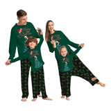 Pijama Navideño Familiar Para Parejas Y Niños Árbol Navidad