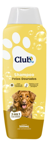 Shampoo Pelos Dourados 500ml Club Dog
