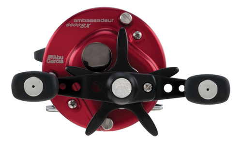 Reel Rotativo Abu Garcia Ambassadeur Sx Ambsx-6600 Derecho Color Rojo