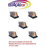 6 Unid Display Porta Cd Newness Flip109 - Capacidade 12 Cd´s