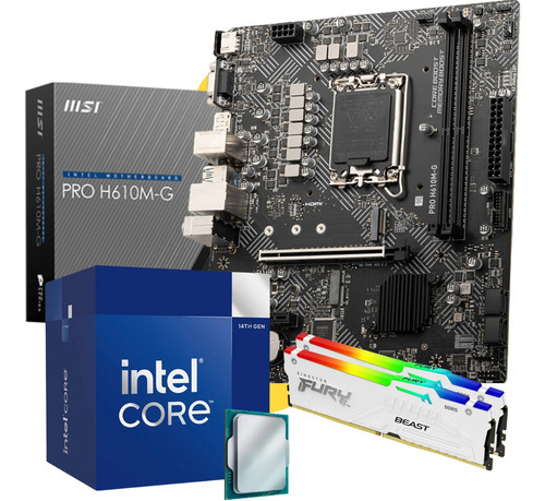 Combo Actualización Pc Gamer Core I3 13100f H610 16gb Ddr5