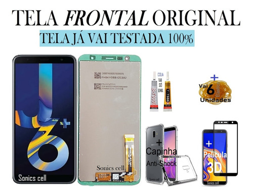 Tela Frontal Display J4+plus/j6+plus/j4core+película.3d+cola