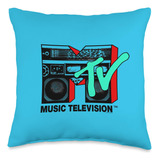 Mtv Music Television - Cojin Con Logotipo De Caja De Musica