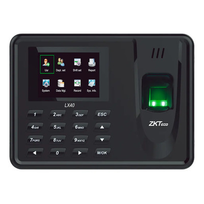 Reloj Checador Biometrico ZKTeco 500 Huellas LX-40Z Control Asistencia USB Negro | Envío gratis