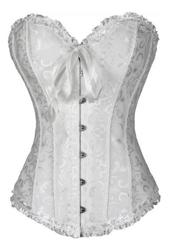 Corpete Corset Corselet Cinta Modeladora Medieval Floral