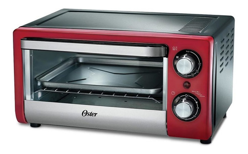 Horno Tostador Oster 10 Litros 4 Rebanadas Tssttv10ltr Rojo