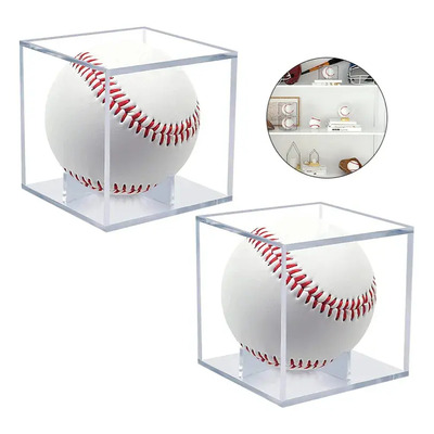 2 Piezas Caja Acrílica Transparente Con Protección Uv Para Exhibir Pelotas De Béisbol, Cubo Cuadrado Para Guardar Balones Firmados O De Recuerdo, Apta Para Pelota De Tamaño Oficial | MercadoLibre