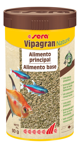 Sera Vipagran Nature 80gr Gránulos Blandos Peces Acuario