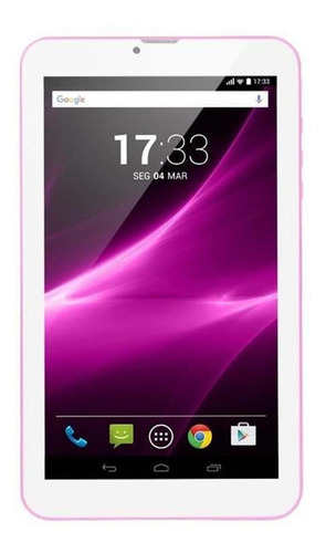 Tablet Multilaser M9 3g 9  8gb Rosa Com Memória Ram 1gb  E Conexão De Telefone Celular