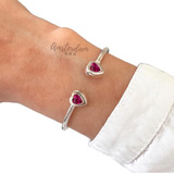 Pulsera Esclava De Plata 925 Corazon ...amsterdamarg...