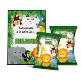 Combo Cotillon Infantil Personalizado Animales Selva Kit #20