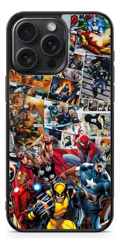 Funda Avengers Los Vengadores Deluxe Comic Collage