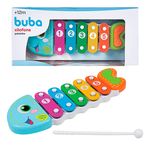 Brinquedo Interativo Musical Bebê Xilofone Peixinho - Buba