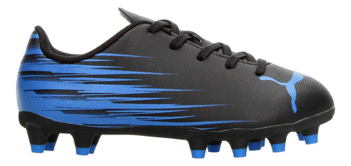 Tenis Puma Attacanto Ll Negro Azul Niño Futbol Soccer Deportivos Tacos Cintas Infantil T16-22