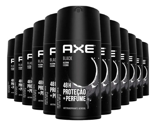  Axe Black Antitranspirante 48h C/152ml 89g Kit C/12