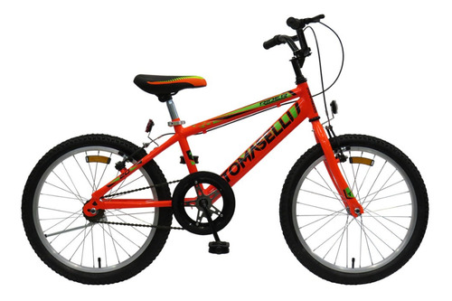 Bicicleta Bmx Niños Infantil Tomaselli Kids R20 Frenos V-brakes Color Naranja Con Pie De Apoyo  