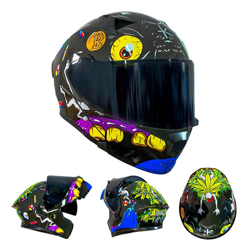 Casco Moto Abatible Erok Raver Certificado Dot + Mica Regalo