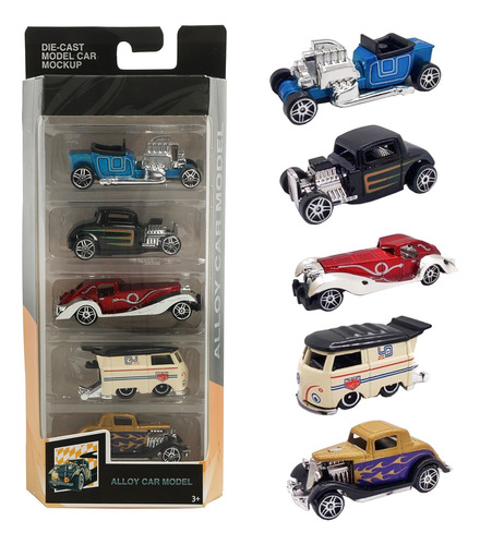 5 Pcs Rapido Y Furioso De Juguete Carros Autos A Escala 1:64