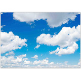 Telón De Fondo De Nubes Blancas Con Cielo Azul De 7 X 5 Pies