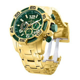 Relógio Masculino Invicta Pro Diver Scuba 34156 Dourado Cor Do Fundo Verde