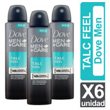 Desodorante Dove Men Talc Feel Pack De 6 Unidades 150ml