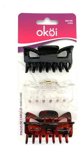 Pinzas Mariposa Para El Cabello X 3 Pcs Okoix 1und