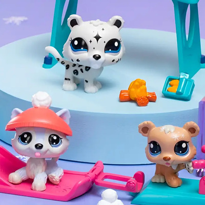 Kit De Juego Littlest Pet Shop Día De Nieve Bandai | Meses sin interés