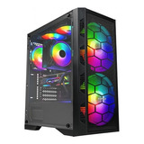 Gabinete Gamer Raidmax X616tbf Argb 2x200mm Fan Templado Color Negro