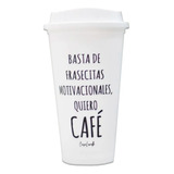 Vaso Con Tapa Para Beber Quiero Cafe Reutilizable 470ml X2 U
