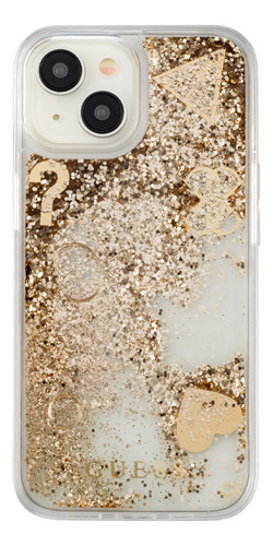 Protector Guess Glitter Gold Para iPhone 15
