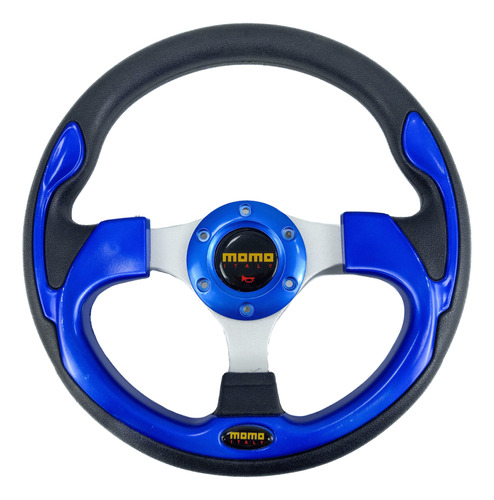 Volante Esportivo Tuning Azul 12  C Buzina Momo Italy 5311