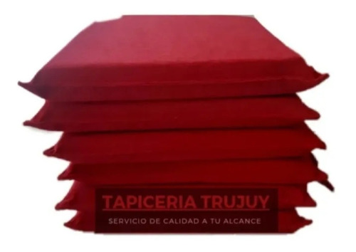 Almohadones Para Silla 40x40x5 Cubresilla Chenille X6 Uni